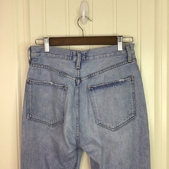 AGOLDE Riley High Rise Straight Crop Jeans in Shatter Size 27. - Picture 8 of 13
